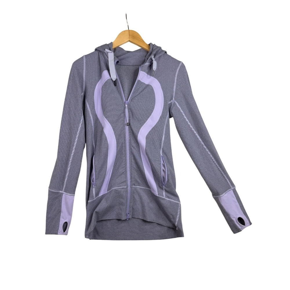 Lululemon Stride Full Zip Jacket size 6 Purple/Gray